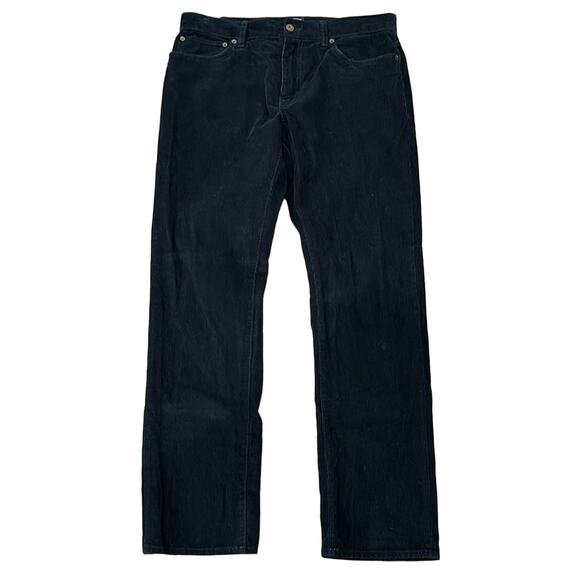 J.Crew Men's Corduroy Straight Leg Pant Black Size 33x32 - Picture 1 of 8